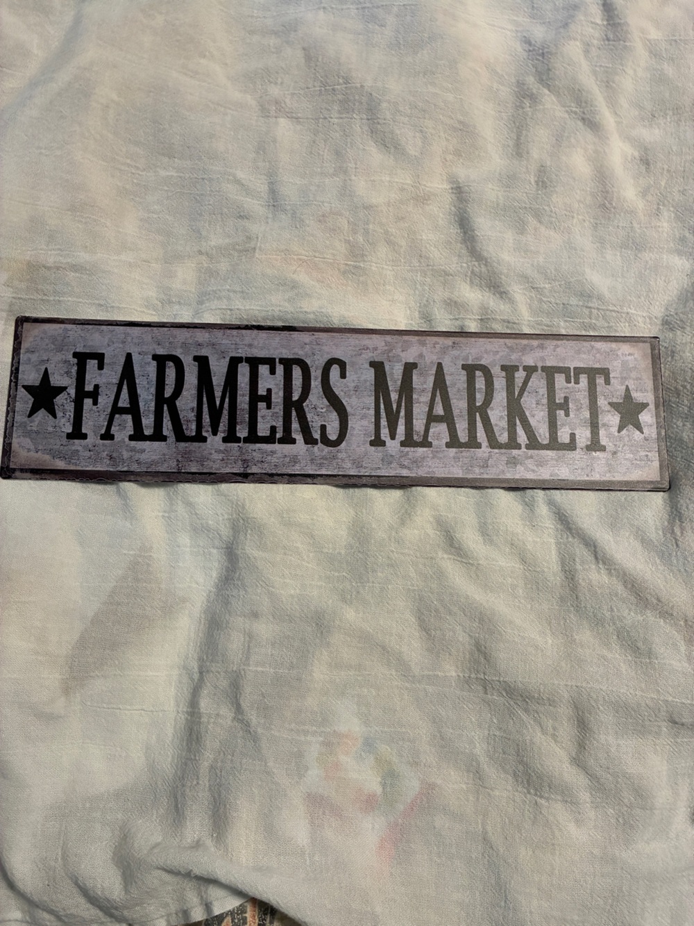 Farmers Market Rustic Metal Wall Sign Gray farmhouse decor